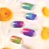 LIFOOST Semi Cured Gel Nail Strips Salon-Quality, Long Lasting Adhere Nail Art Stickers Decals (Colorful Sequins)