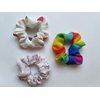 Generic Unicorn Hair Scrunchy Set, Rainbow Colors, Ice Cream Designs, 3 Pack, Pink,White,Rainbow