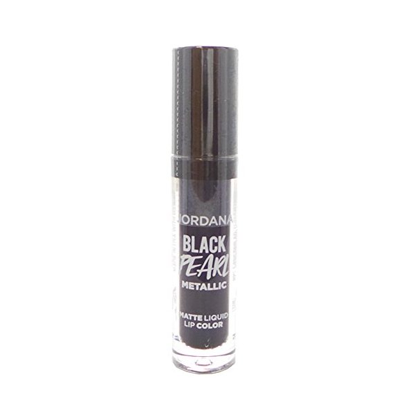 JORDANA Limited Edition Black Pearl Metallic Matte Liquid Lip Color - Midnight Magic