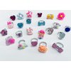 monochef 24pcs Rings for Girls Kids Dress Up Rings Jewelry Set Lovely Toys For Little Girls Adjustable, No Duplication, Girl Pretend Play Gift With Box