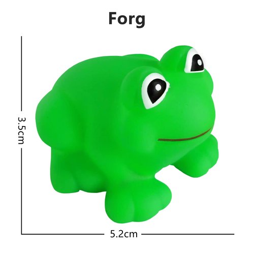 Party Pack of 24 Cheerful Frog Bath Toys – Floatable Rubber Bath Toys for Kids, Squeaky Bathtub Toys for Kid's Fun-Filled Bath time and Memorable Party Decorations (24 Cheerful Frog)