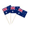 100 Pack Australia Flag Australian Toothpick Flags, Cocktail Picks Mini Stick Cupcake Toppers Country Picks Party Decoration Celebration Cocktail Food Bar Cake Flags (Australia)