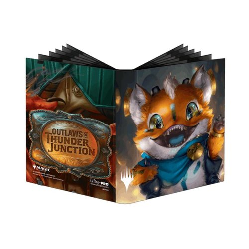 Ultra PRO - Outlaws of Thunder Junction 4-Pocket PRO-Binder Ft. Loot and Set Logo Belt Buckle for Magic: The Gathering, Premium Exclusive Artwork Trading Card Game Storage Solution