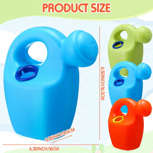 Lunmon 6 Packs Kids Watering Can Gardening Sand Beach Toy Watering Can Toys Toddler Flower Watering Can Garden Tools Toy Gardening Equipment for Boys Girls Gifts Plant Beach Backyard, 3 Colors