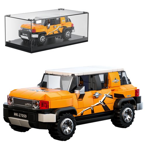 Mould King Speed Champion Land Cruiser SUV Building Toys with Display Case, 27059 Model Car Kits Building Blocks, Race Car Building Sets, Model Cars Building Kit for Adults Kids 8+ (414PCS)