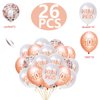 10th Birthday Balloon, Double Digits Happy 10th Birthday Latex Confetti Balloon Ribbons for 10th Girl Birthday Party Decorations 10 Year Old Birthday Supplies 12inch (Rose Gold)