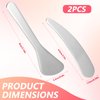 2pcs Makeup Spatula, Reusable Mini Makeup Spatulas for Cosmetics, Stainless Steel Face Mask Applicator, Cosmetic Spatula for Skincare, Beauty Lotion spatula for Lotions for Sampling and Mixing Creams