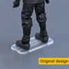 FIGURESLAB 56PCS Action Figure Stand Bases, Assembly Display Holder Accessories, Fit for Most 6inch Figures, Transparent/ Mix Square & Round Shape
