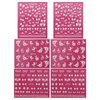 ALLYDREW Fingernail Stickers Nail Art Nail Stickers Self-Adhesive Nail Stickers 3D Nail Decals - Bows, Hearts & Flowers (3 Designs/6 Sheets)