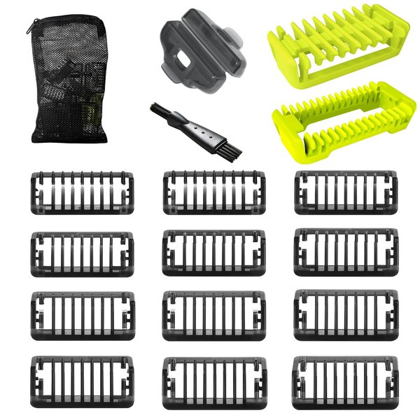 LK MOMO Trimmer Guide Combs, Compatible with Popular Hybrid Shavers, Multi-Size Guards (0.5/1/1.5/2/2.5/3/3.5/4/4.5/5/7/9mm)