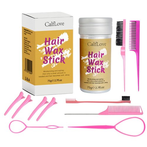 ELCHHIRSCH Hair Wax Stick &amp; Hairstyle Tools Set, 11 Pieces, Non-Greasy, for Flyaways, Wigs, Slick...