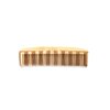 Bass Brushes | Grooming Comb | Premium Bamboo Teeth and Handle | Pocket Style | Striped Finish | Model W4 - SB