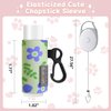 Likesing Keychain Chapstick Holder, Lip Balm Holder Lipstick Sleeve Pouch with Clip On, Elastic Lip Gloss Gifts for Friends (Plants, 3pcs)