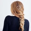 3pcs Rhinestone Bridal Hair Clip,Wedding Metal Hair Pins, Round Circle Hair Clips Bobby Pin Ponytail Holder Hair Accessories for Women