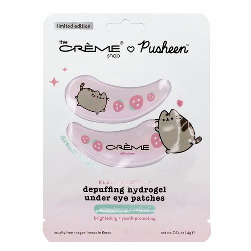 The Crème Shop X PUSHEEN Dream Bright Depuffing Hydrogel Under Eye Patches with Vitamin C & Retinol | Brightening & Smoothing | Vegan & Cruelty-Free