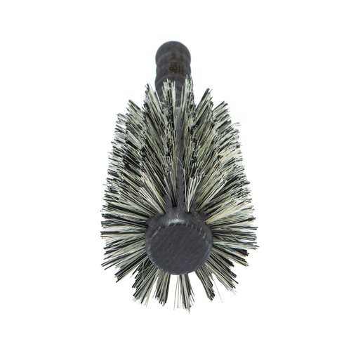 Ibiza Hair Professional Round Boar Hair Brush (MB4, 65mm), Reinforced Blonde & Black Bristles & Cork Handle, For Volume & Smoothness, Add Texture & Shine for Medium to Long Hair