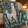 Alpaca Blanket Botanical Flower Throw Blanket Cozy Plush Boho Bohemia Llama Fleece Flannel Ultra Soft Blankets Lightweight Fuzzy Party Gifts for Adult Bed Couch Sofa Kids 50"X40"