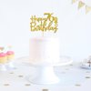 Gold Glitter Happy 76th Birthday Cake Topper - 76 Sign Cake Topper - Cheers to 76 Years Party Supplies - 76th Birthday Party Decorations