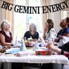 Black Glitter Big Gemini Energy Banner, Gemini May/June Birthday Party Decor - 12 Constellation Theme Birthday Party Decorations Supplies