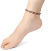 RainSo Womens Copper Magnetic Anklets Petal Design 3500 Gauss Adjustable with Gift Box