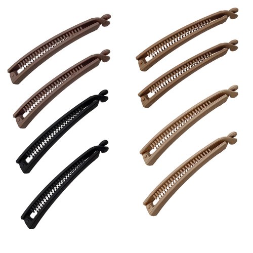 8 Pcs French Banana Clips, Banana Shape Plastic Hair Clips, Long Hair Clips Ponytail Hair Accessories for Women Girls Thick Thin Hair Fine Vintage Hair Accessories