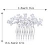 Foyte Crystal Bride Wedding Hair Comb Silver Rhinestone Bridal Headpieces Pearl Hair Pieces Bridesmaid Side Combs Hair Accessories for Women and Brides (butterfly rhinestone)