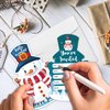 REWIDPARTY Winter Party Invitations with Envelopes & Stickers（Set of 15） Snowman Shaped Fill-in Invitations Hello Winter Party Invites Cards Christmas Birthday Party Supplies for Kids Adults Groups
