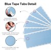 120 Pieces Hair Extension Tape Tabs Double Sided Replacement Tape Adhesive Hair Extension Tapes for Hair Extensions Wigs Supplies (Blue)