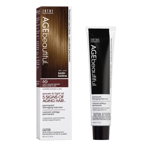 AGE beautiful Permanent Hair Color Dye Liqui Creme | 100% Gray Coverage | Anti-Aging Haircolor | ...