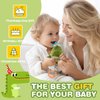 Jollybaby Baby Musical Pull String Hanging Toy for Stroller Car Seat Crib Play Gym, Plush Stuffed Dinasour Toy for Carseat with Music Teether Crinkle Paper, Sensory Toy for 0-6-12-18 Months Baby Gift