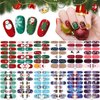 12 Sheets Christmas Full Nail Wraps, EBANKU Adhesive Nail Art Polish Stickers Santa Claus Penguin Snowman Design Nail Art Decals Strips with 1 Piece Nail Files for Women Christmas Nail Decoration
