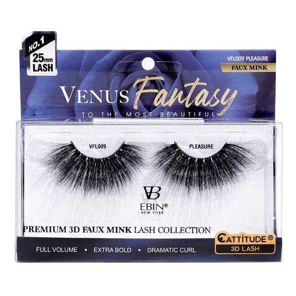CATTITUDE 3D LASHES Venus Fantasy | 25mm Faux Mink Lashes | Full volume | Extra bold | Dramatic curl - PLEASURE