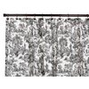 Victoria Park Toile Bathroom Shower Curtain, Black