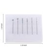 MZCMSL Russian Cuticle Drill Bit Set with Case,6pcs Cuticle Remover Bits (Needle,Ball,Flame,Cylinder,Tapered),Diamond Nail Bit Stone Bit