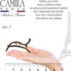 Camila Paris NV73 French Hair Claw Clips for Women - 3 inch Jaw Fashion Durable Styling Accessories, Strong Hold No Slip Grip, Made in France, Tortoise