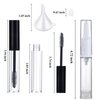 10ml Empty Mascara Tube and Wand, Lip Gloss Tubes with Wand, Eyeliner Tube with Rubber Inserts and Funnels, Airless Pump Bottles Travel Foundation Container (4 Pack)
