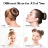 Hair Bun Maker Set 6 PCS - Ring Style Hair Bun Donut (1 L, 2 M and 3 S) with 20 Hair Bobby, Pins 5 Elastic Bands and 4 Pony Hair Tools for Long Hair (Blonde)