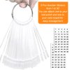 JASSINS 50 Pcs Nail Swatch Sticks with Ring and Numbered Tips - Clear Fan-shaped Display for Nail Art Polish Practice