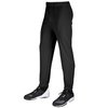 CHAMPRO Standard Performance Polyester Pull-up Baseball Pants, Black, Small