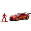 2016 Chevy Camaro Red Metallic and Gold and Iron Man Diecast Figure Hollywood Rides Series 1/32 Diecast Model Car by Jada JA30309