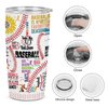 JDEIFKF Baseball Tumbler Cup Baseball Mug With Lid,Baseball Lover Birthday Gifts Stainless Steel Vacuum Coffee Mug Cup Baseball Gifts For Women Men 20 Oz