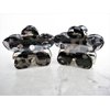 Generic Small mini black lacy flower hair claw clip with crystals (Crystal choice: No crystal), 1 Count (Pack of 1)