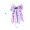 SUPCLIPS 3 Inch Hair Bow Clips Purple Curly Grosgrain Ribbon Hair Clips Handmade Kids Girls Cheer Hair Accessories for School Prom Party