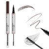 Boobeen Duo Liquid Eyebrow Pencil, Microfine Brow Pencil, Smooth Eyebrow Pen with Eyebrow Styling Gel, Long-Lasting and Smudge-Proof, Creates Natural- Looking Eyebrows