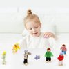 PUCKWAY Lovely Happy Dollhouse Dolls Family Set of 8 Wooden Figures for Children House Pretend Gift