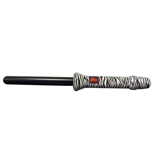 ISO Beauty ISOTZB19MM-240-WB The Twister - 19mm Tourmaline-Infused Ceramic Pro Curling Wand - Zebra