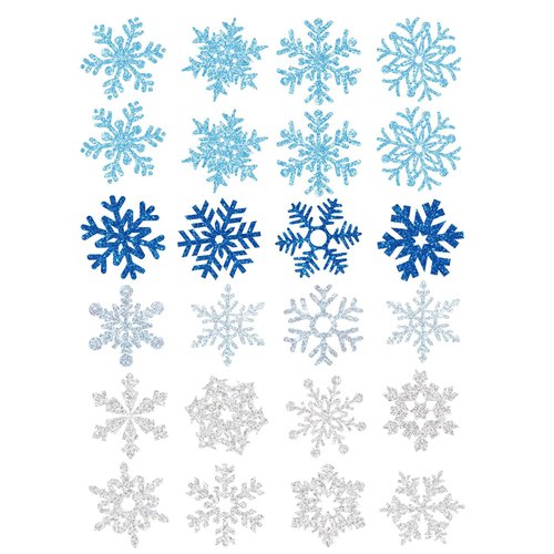 Snowflake Temporary Tattoo Stickers Winter Snow Flakes Glitter Tattoos for Kids Adults Christmas Holiday Party Costume Body Face Decorations Supplies (Blue Silver)
