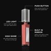 Pure Cosmetics Pure Illumination Lip Gloss - LED-lit Applicator w/Side Mirror - Non-Sticky, Moisturizing & Hydrating Lip Glosses - Soothes & Heals Dried Chapped Lips (Caribbean Coral)