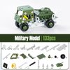Military Truck STEM Building Toy Set for Boys Age 8-12 - Metal Army Toys Model Car Kits Set - Engineering STEM Kits or Kids 6-8, 8-10 Stem Projects Vehicles 133pcs
