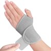 YUNYILAN Wrist Brace Wrist Wraps for Carpal Tunnel 2 Pack Wrist Brace Compression Straps Hand Support, Adjustable Wrist Support for Arthritis and Tendinitis, Joint Pain Relief (Gray)